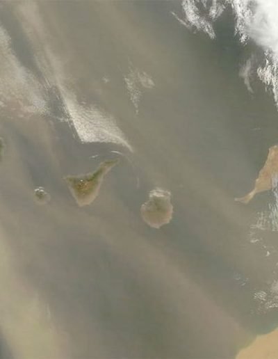 Calima vista dal satellite