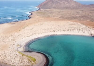 Île de Lobos (Fuerteventura) – vue aérienne de la plage