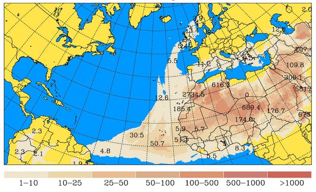 Mappa densità Calima
