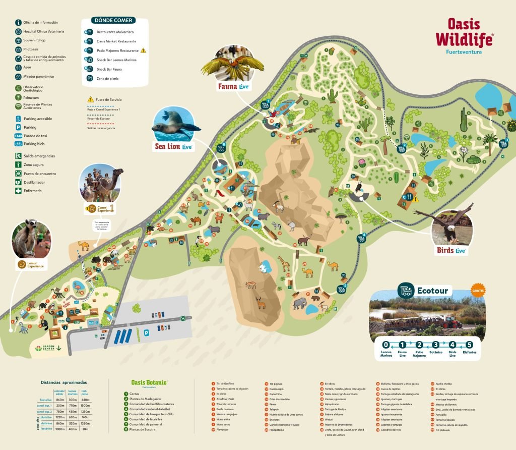 Oasis Wildlife Fuerteventura map